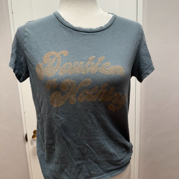 Mother Graphic Print Crew Neck T-Shirt Size: XS Faded Green greyish - Picture 1 of 4